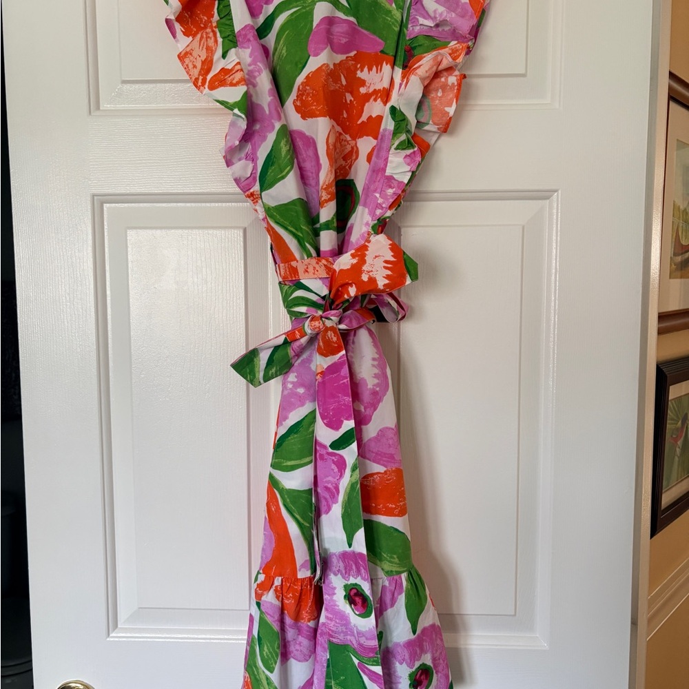 Floral Maxi Dress with Belt